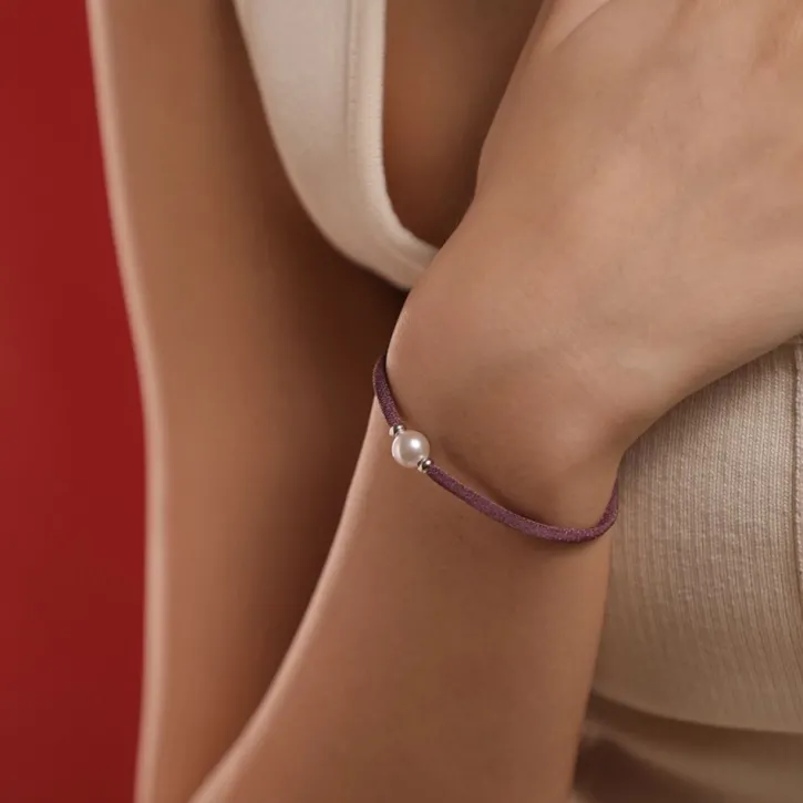 Best Majorica Adjustable Magenta Stretch Sifnos Bracelet With Pearl