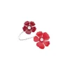 Best Majorica Adjustable Santorini Flower Red Bracelet In Silver
