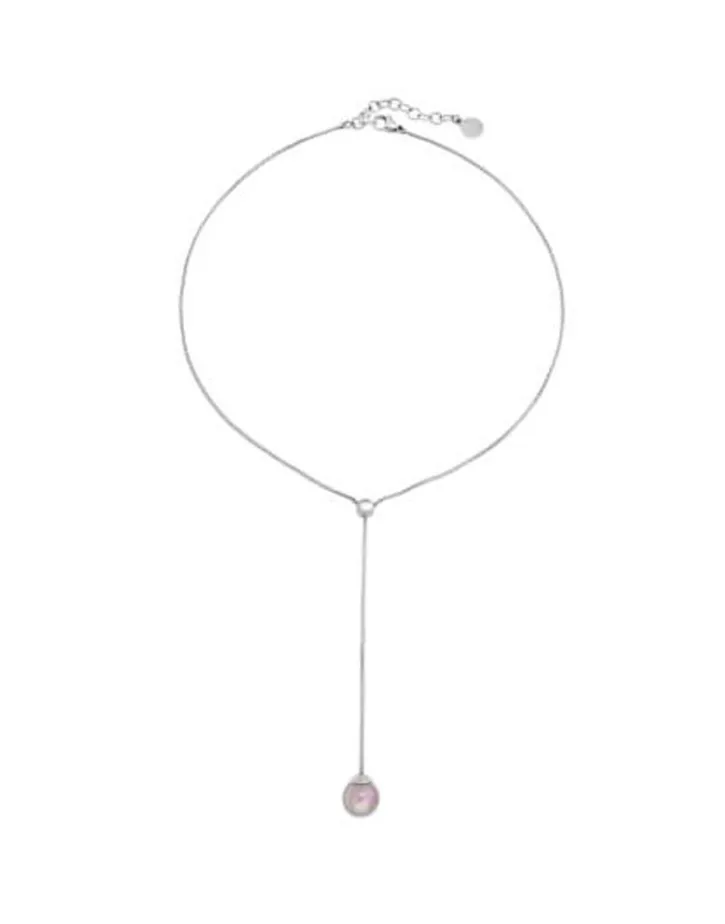 Best Sale Majorica Adjustable Steel Necklace Aura With Nuage Pearl