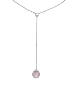 Best Sale Majorica Adjustable Steel Necklace Aura With Nuage Pearl