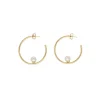 Sale Majorica Alba Hoop Earrings Gold Plated