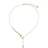 Flash Sale Majorica Algaida Short Necklace Golden With Pearl And Amber Murano Glass