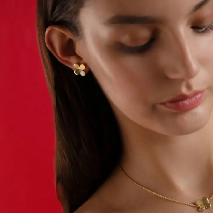 Store Majorica Ayanti Flower Earrings With Mother-Of-Pearl