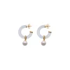 Fashion Majorica Ayla Golden Earrings In High-Resistance Glass