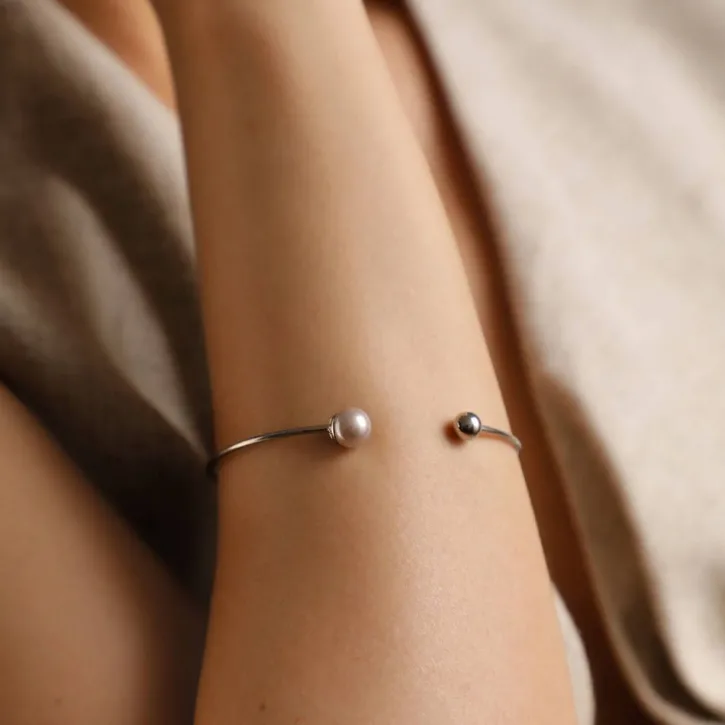 New Majorica Big Bracelet Aura Nuage Pearl