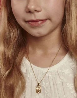 Outlet Majorica Caelum Communion Necklace With Golden Medallion