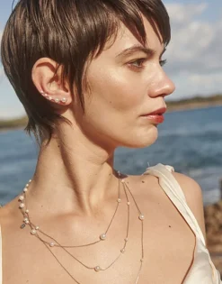 Sale Majorica Climber Dangle Earring With Pearls Right