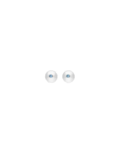 Best Sale Majorica Color Pop Earrings With Round White Pearl And Blue Zirconia