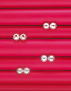 Flash Sale Majorica Color Pop Earrings With Round White Pearl And Magenta Zirconia