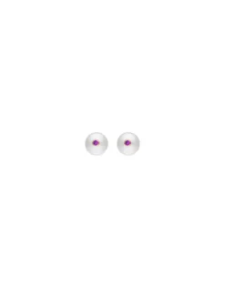 Flash Sale Majorica Color Pop Earrings With Round White Pearl And Magenta Zirconia