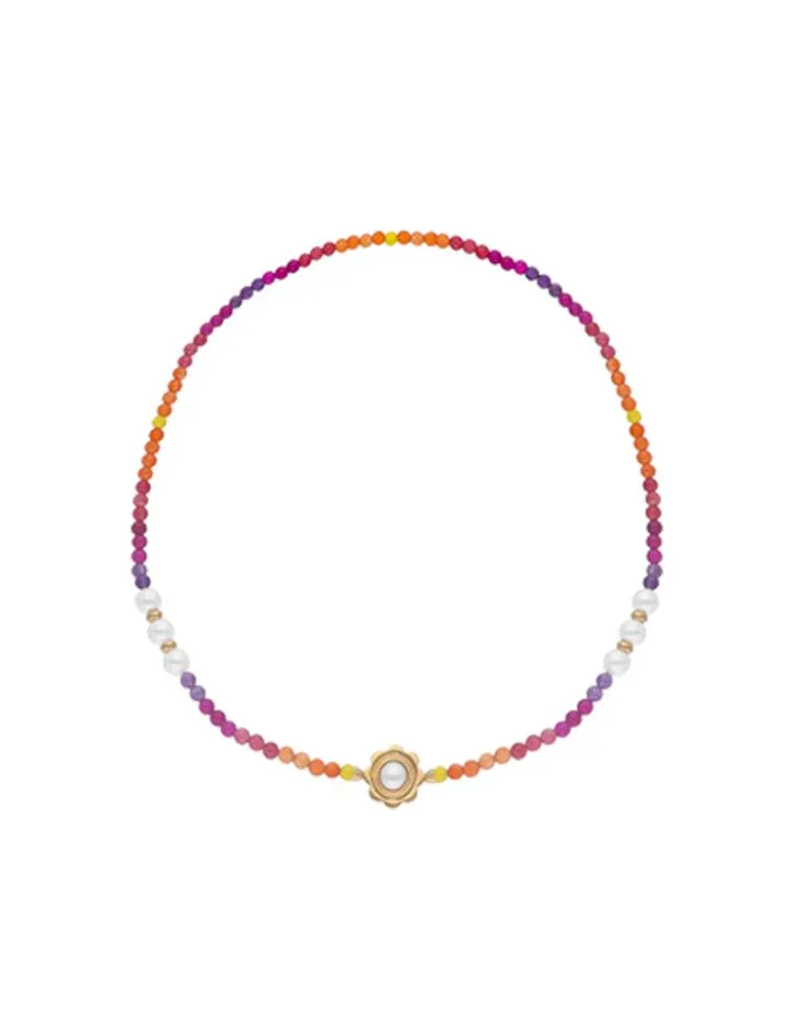 Online Majorica Color Pop Sunset Necklace With Gradient Stones And White Pearls