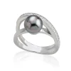 Shop Majorica Cross Ring Exquisite Gray Pearl