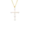 Cheap Majorica Crosses Collection Gold Pendant With White Pearl