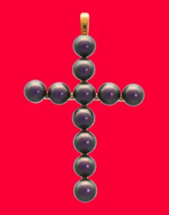 Online Majorica Crosses Collection Gold Pendant With Tahiti Pearl