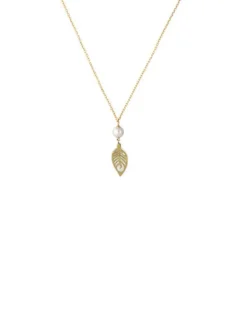 Discount Majorica Dafne Necklace With Mother-Of-Pearl Leaf Pendant
