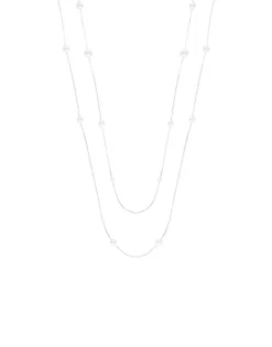 Store Majorica Dangle Necklace Strung With Round Pearls 160Cm