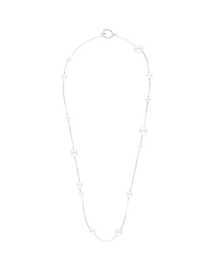 Online Majorica Dangle Necklace Strung With Round Pearls 40Cm