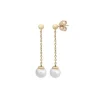Cheap Majorica Earrings Ilusion Gold Plated With 8Mm White Pearl