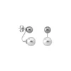 Discount Majorica Earrings Jour Silver With 8 And 10Mm White And Gray Pearls