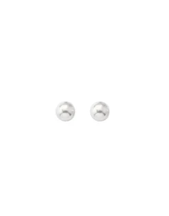 Cheap Majorica Earrings Lyra Golden Silver With 9Mm White Pearl