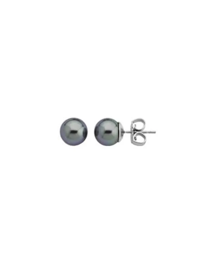 Cheap Majorica Earrings Lyra Silver With 10Mm Gray Pearl