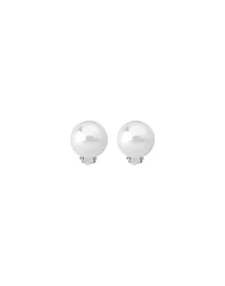 Cheap Majorica Earrings Lyra Silver With 14Mm White Round Pearl