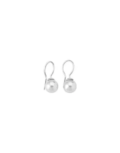 Cheap Majorica Earrings Lyra Silver With White Pearl 9Mm