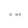 Online Majorica Earrings Lyra Silver With 8Mm Pink Pearl