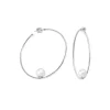 New Majorica Earrings Marianela Steel Big