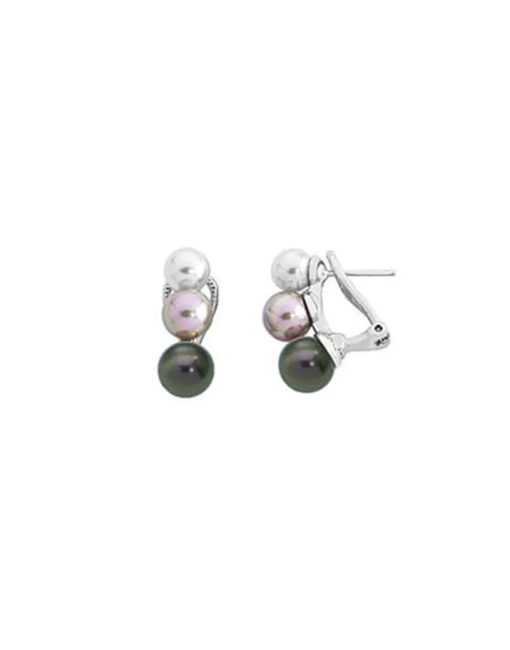 Online Majorica Earrings Nuit Multicolored Pearls