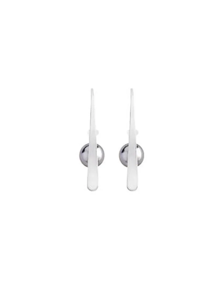Shop Majorica Earrings Planet Silver With 10Mm Gray Pearl