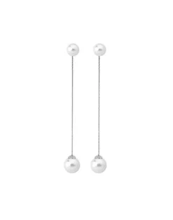 Clearance Majorica Earrings Rosa With 8 And 10Mm White Pearls