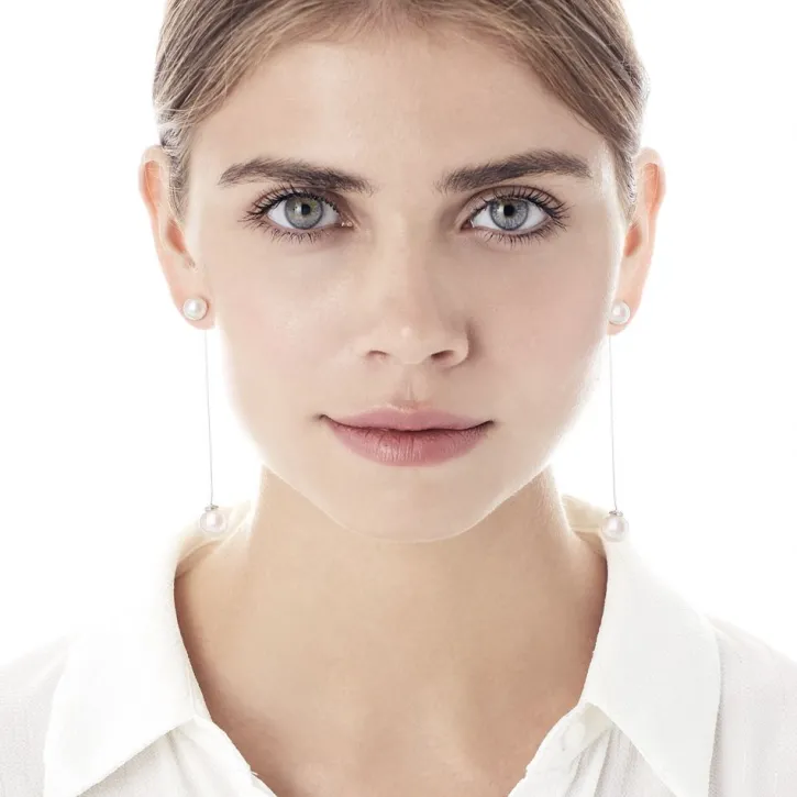 Clearance Majorica Earrings Rosa With 8 And 10Mm White Pearls