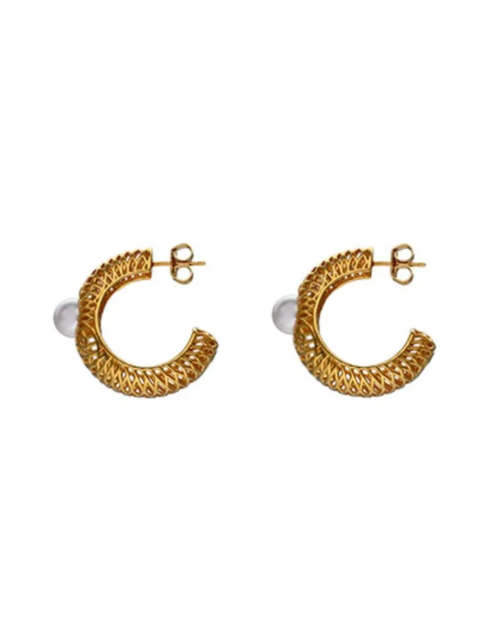 Flash Sale Majorica Etna Large Hoop Earrings In Gold-Plated Silver