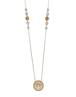 Store Majorica Etna Necklace In Gold-Plated Silver