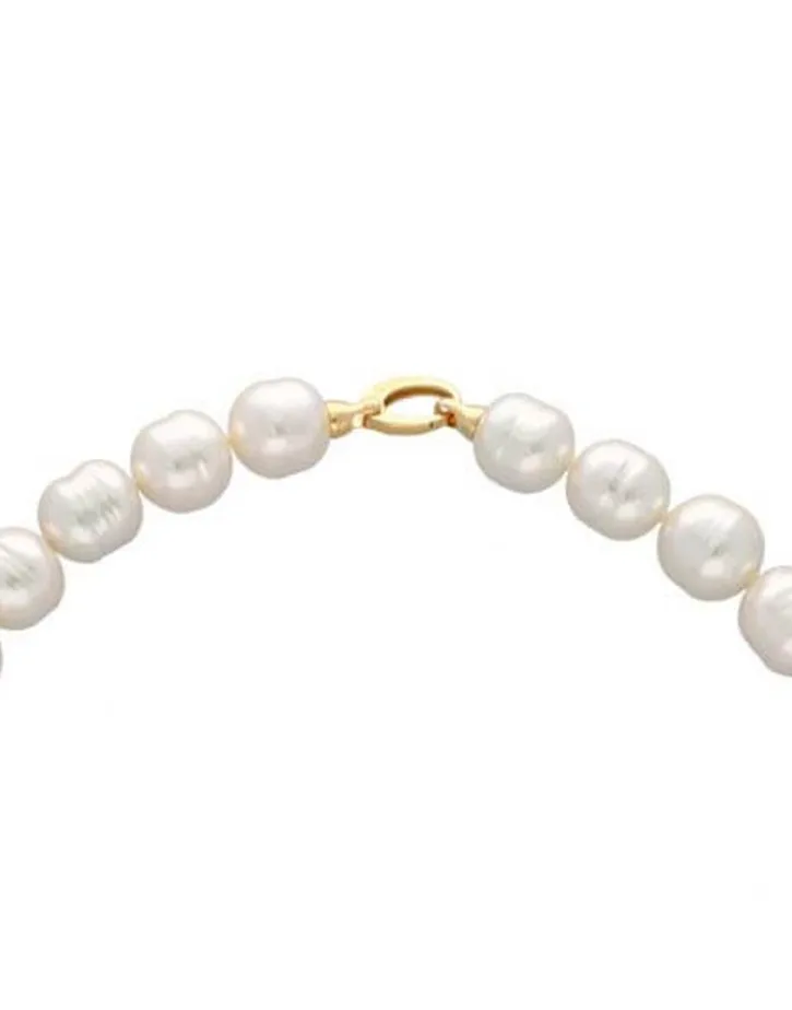 Hot Majorica Gold Plated Barroque Pearl Necklace Lyra 14Mm 42Cm