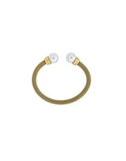 Hot Majorica Gold Plated Bracelet Tender White Pearl