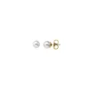 New Majorica Gold Plated Cies With 5Mm White Pearl