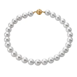 Flash Sale Majorica Gold Plated Lyra Necklace 12Mm 45Cm
