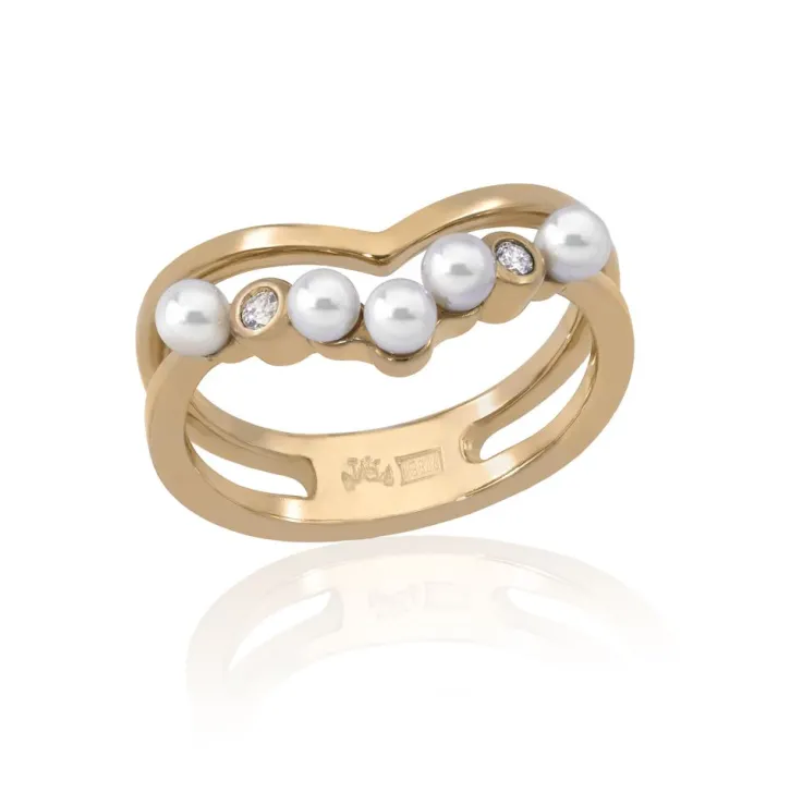 Flash Sale Majorica Gold Plated Ring Arabesque