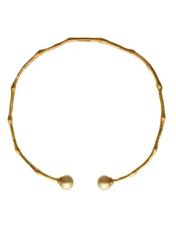 Outlet Majorica Golden Bambu Adjustable Choker With Champagne Pearls
