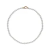 Cheap Majorica Golden Silver Necklace Lyra 7Mm 45Cm