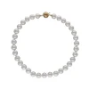 Cheap Majorica Golden Silver Necklace Lyra 10Mm 45Cm