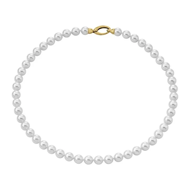 Shop Majorica Golden Silver Necklace Lyra 8Mm 45Cm