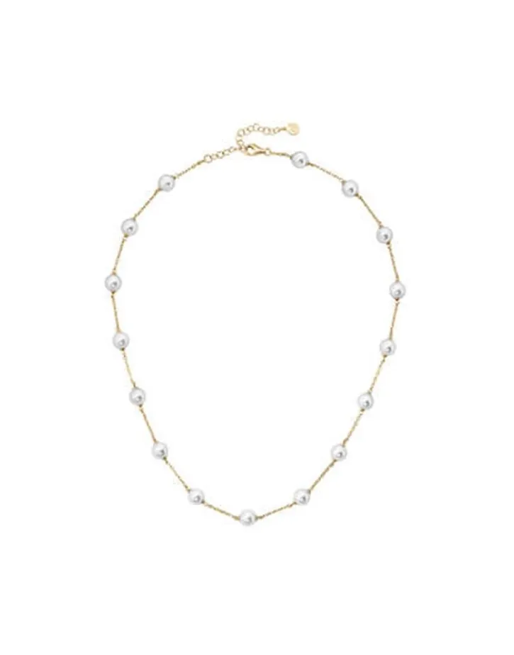 Best Majorica Golden Silver Short Necklace Ilusion