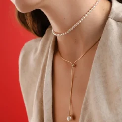 Shop Majorica Golden Steel Short Necklace Aura