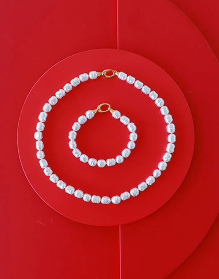 Clearance Majorica Gold-Plated Necklace Agora