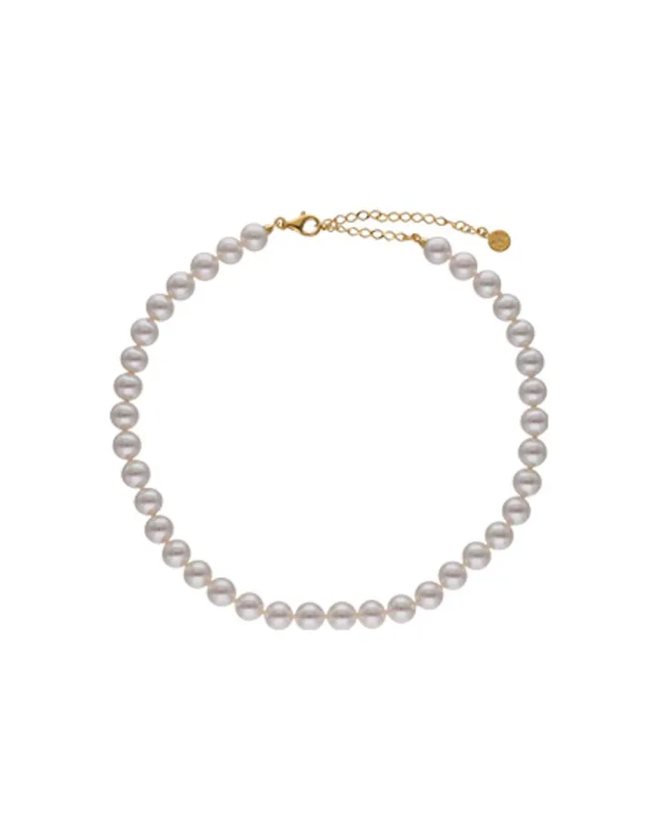 Store Majorica Gold-Plated Silver Necklace Ballet 8 Mm