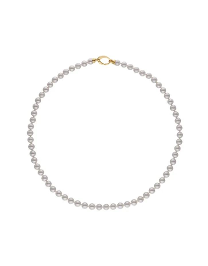 Best Majorica Gold-Plated Silver Necklace Lyra 7Mm 50Cm