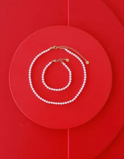 Shop Majorica Gold-Plated Silver Necklace Ballet 4 Mm